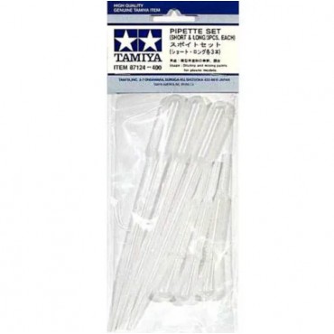 CONJUNTO DE PIPETAS CURTAS E LONGAS 3 DE CADA P/ MEDIR QUANTIDADE DE TINTA TAMIYA TAM 87124